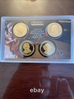 2008 United States Mint Silver Proof Set, COA, Box, 14 Coins