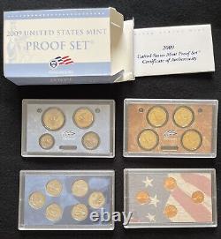 2009, 2010, 2011 & 2012 US Mint Proof Coin Sets (4 complete sets + COA)