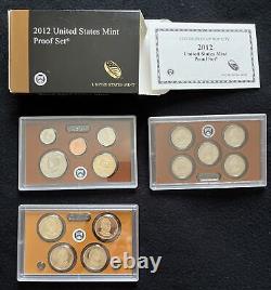 2009, 2010, 2011 & 2012 US Mint Proof Coin Sets (4 complete sets + COA)