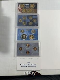 2009-2015 United States Mint Proof Sets. All COAs And Boxes