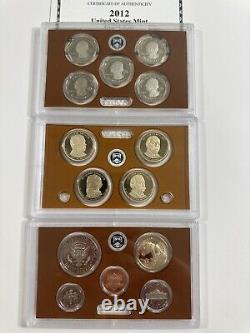 2009-2015 United States Mint Proof Sets. All COAs And Boxes