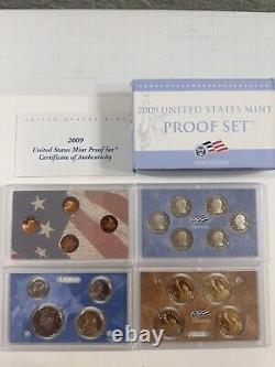 2009-2019 US Mint Proof Sets Fantastic Condition. Box/COAs