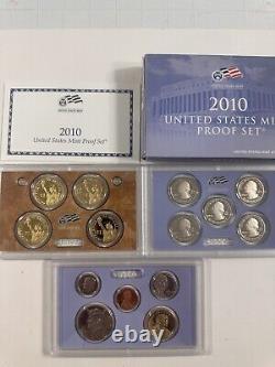 2009-2019 US Mint Proof Sets Fantastic Condition. Box/COAs