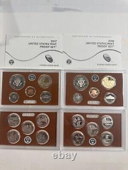 2009-2019 US Mint Proof Sets Fantastic Condition. Box/COAs