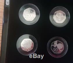 2009 Royal Mint 16 Coin Silver Proof Fifty Pence Piece 50p Set Inc Kew Gardens