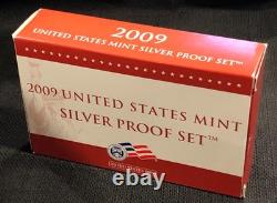 2009-S SILVER PROOF SET State Quarters (18 Coins) U. S. Mint withBox & COA