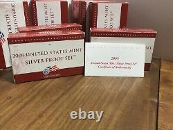 2009 S US Mint Silver Proof Sets (22) In Mint Supplied Box