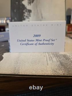 2009 United States Mint Proof Set OGP with Box & Certificate of Authenticity