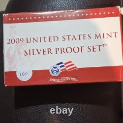 2009 United States Mint Silver Proof Set Complete 18-Coin OGP with COA