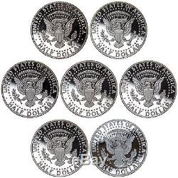 2010-2016 S Kennedy Half Dollar 90% Silver Gem Deep Cameo Proof Run 7 Coin Set