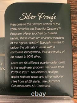 2010-2017 America the Beautiful SF Mint Silver Proof 40 Quarter Set OGP