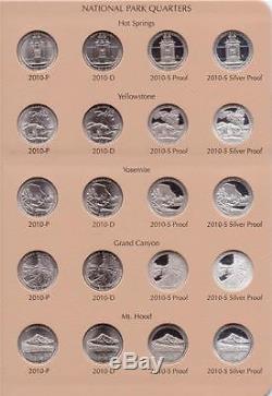 2010 -2017 Complete National Parks Quarter Set-All BU Clad and Silver Proofs