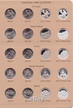 2010 -2017 Complete National Parks Quarter Set-All BU Clad and Silver Proofs