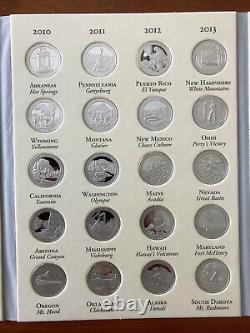 2010-2021 Proof Silver ATB National Park Quarter Collection -56 Pc Set Folder