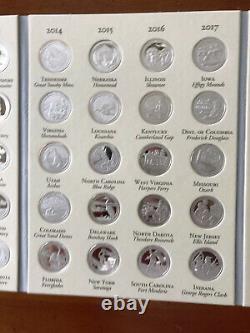 2010-2021 Proof Silver ATB National Park Quarter Collection -56 Pc Set Folder