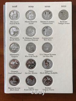 2010-2021 Proof Silver ATB National Park Quarter Collection -56 Pc Set Folder