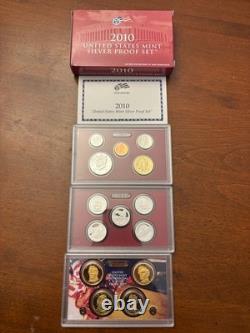 2010 S U. S. Mint Complete SILVER PROOF SET with OGP Box And COA 14 Coins