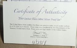 2010-S United States US Mint Silver Proof Set 14 Coin with Box/COA