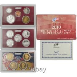 2010 Silver Proof Set U. S. Mint Original Government Packaging OGP COA
