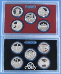 2010 thru 2016 2017 and 2018 Silver Proof America the Beautiful 45 coin Box Set