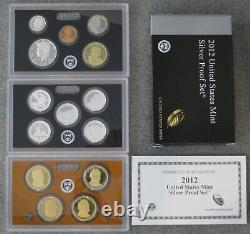 2010 thru 2019 Run of 10 Government Issued Silver Proof Sets with ATB Quarters