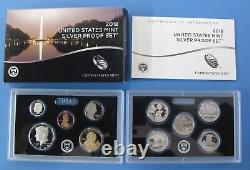 2010 thru 2019 Run of 10 Government Issued Silver Proof Sets with ATB Quarters