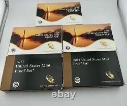 2011-2015 US Mint Proof Sets in OGP withCOA