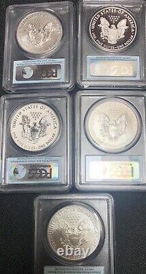 2011 American Eagle 25th Anniversary Silver Coin Set PCGS First Strike OGP COA