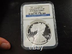2011 Eagle 25th Anniversary Commemarative S$1 Set Of 5 With Box Ms70/proof70