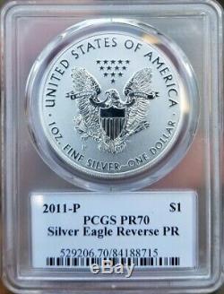 2011-P Mercanti 25th Anniversary Set Reverse Proof Silver Eagle PCGS PR70 Rev