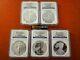 2011 P Reverse Proof Silver Eagle Ngc Pf69 Ms69 Er 5 Coin 25th Anniversary Set
