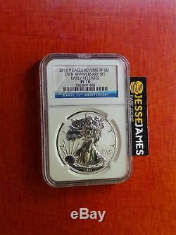 2011 P Reverse Proof Silver Eagle Ngc Pf70 25th Anniversary Set Early Releases