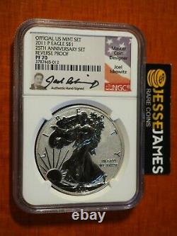 2011 P Reverse Proof Silver Eagle Ngc Pf70 Iskowitz From 25th Anniversary Set