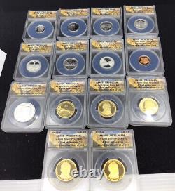 2011-S ANACS PR70 DCAM 14 Coin Silver Proof Set