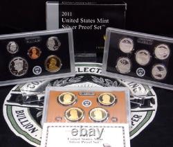 2011 S U. S. Mint Uncirculated SILVER Proof Set (14 Coin) Box & COA ECC&C, Inc