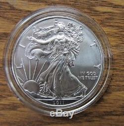 2011 Silver Eagle Five Coin Set With Reverse Proof Original Box And Coa