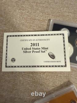 2011 Silver Proof Set U. S. Mint Original Government Packaging OGP COA