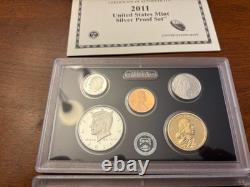 2011 United States Mint Silver Proof Set withCOA 14 Coins