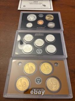 2011 United States Mint Silver Proof Set withCOA 14 Coins