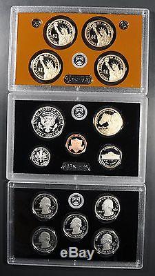 2012 14-COIN SILVER PROOF SET With BOX & COA PRESIDENTIAL DOLLARS + NATL PARK 25C