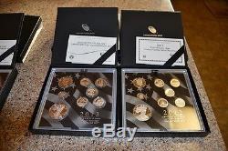 2012, 2013, 2014 and 2016 US Mint (Limited Edition) Silver Proof Set(s)