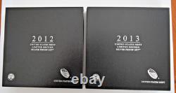 2012 & 2013 US Mint Limited Edition 8-coin Silver Proof Sets withOGP/COA -Lot of 2