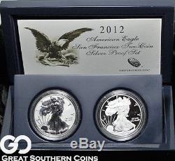 2012 American Eagle Silver Dollar, San Francisco 2-Coin Silver Proof Set