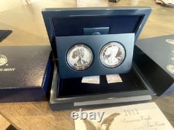 2012 American Silver Eagle San Francisco 2-coin Proof Set In Origin Box With COA