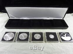 2012 LIBERTAD 30 Year 5 Coin Silver Collector's Set with PROOF Mexico 999 Bullion