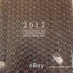 2012 Limited Edition Silver Coin Proof Set-1st Ever Ltd. Ed. Issued By Us Mint