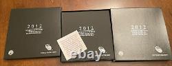 2012 LIMITED EDITION SILVER PROOF SET With BOX & COA FREE U S SHIPPING, Toning