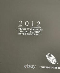 2012 LIMITED EDITION SILVER PROOF SET With BOX & COA FREE U S SHIPPING, Toning