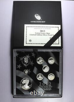 2012 Limited Edition Silver Proof Set 8 Coin with Box & COA