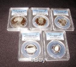 2012 Limited Edition Silver Proof Set 8 Coins PCGS PR69 Extremely Rare